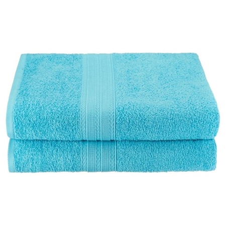 Superior Eco-Friendly 100 Percent Ringspun Cotton Bath Sheet Towel Set - Turquoise, 2PK EF-BSHEET TQ